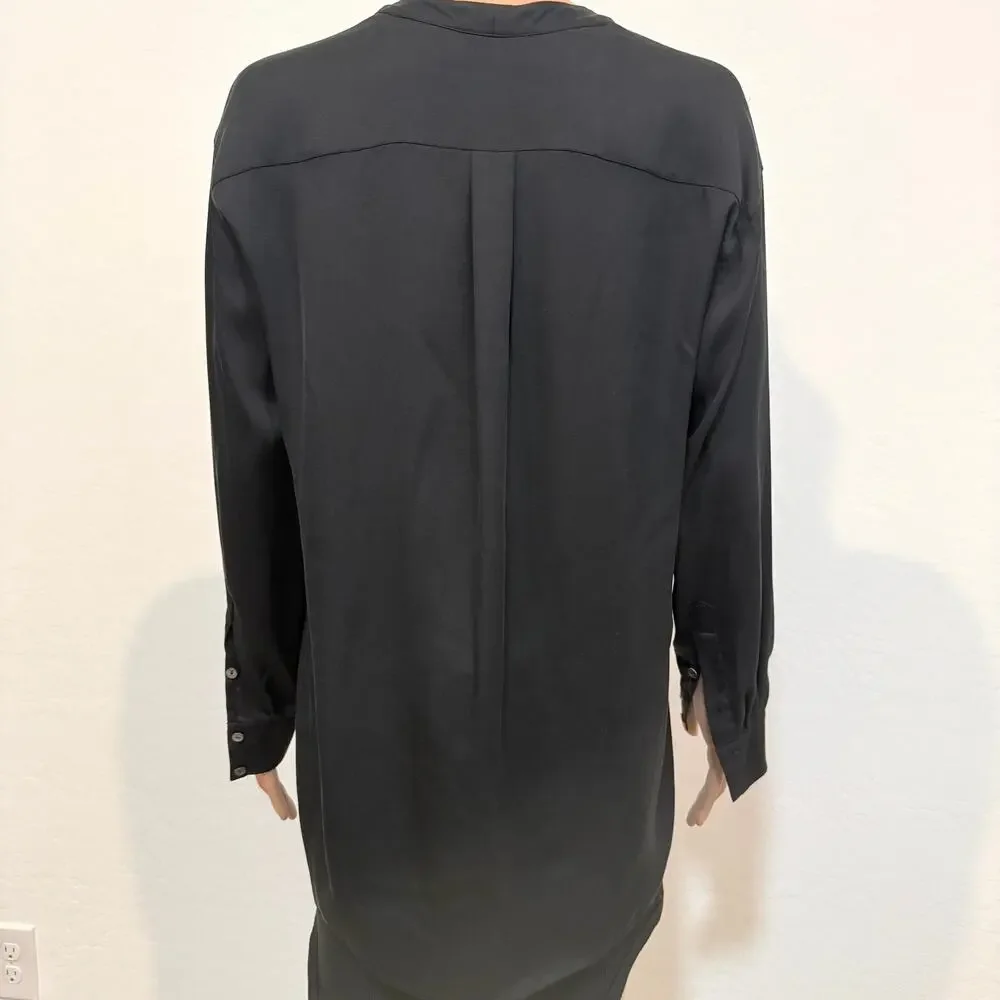 Vince small silk side split curve hem blouse tunic top TLS2 2787 - Picture 9 of 13